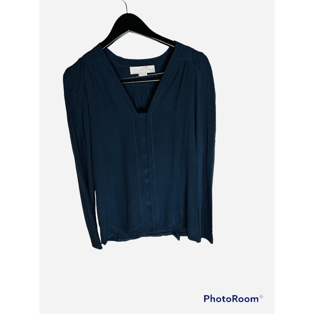 Stella McCartney Navy 100% Silk Blouse Women's Size 38 NEW!